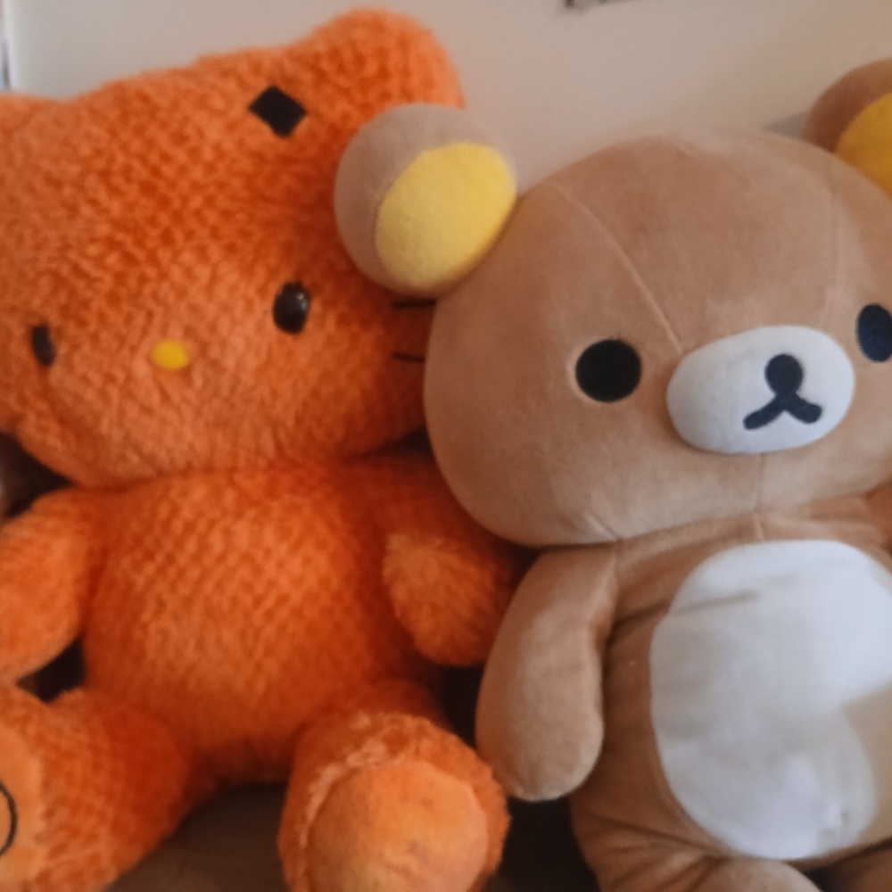 Sanrio Orange and Brown Stuffed Animal Duo